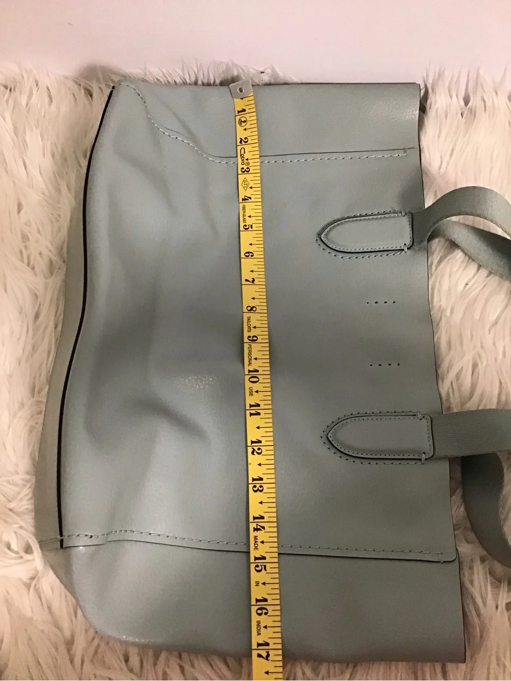 Coach Derby light blue leather tote bag please read
